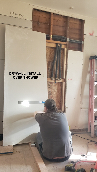 25DRYWALL OVER SHOWER 25DRYWALL OVER SHOWER