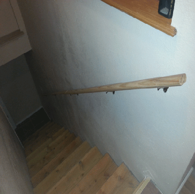 Installed-handrail